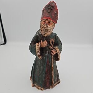 Vintage Signed Santa Clause Or Saint Figurine 1986